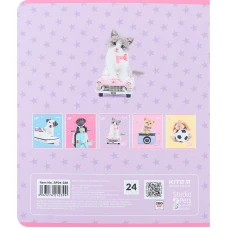 Зошит 24 арк., клітинка, софт тач + УФ лак, Studio Pets SP24-238 Kite