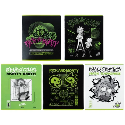 Зошит 48 арк., клітинка, гібр. лак + УФ лак, Rick and Morty RM24-259 Kite