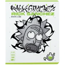 Зошит 48 арк., клітинка, гібр. лак + УФ лак, Rick and Morty RM24-259 Kite
