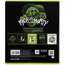 Зошит 48 арк., клітинка, гібр. лак + УФ лак, Rick and Morty RM24-259 Kite