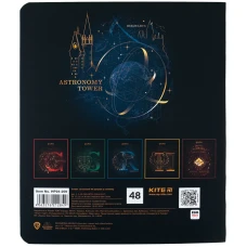 Зошит 48 арк., клітинка, софт тач + УФ лак, Harry Potter HP24-259 Kite
