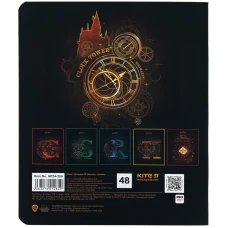 Зошит 48 арк., клітинка, софт тач + УФ лак, Harry Potter HP24-259 Kite