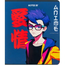 Зошит 24 арк., клітинка, софт тач + УФ лак, Kite Anime K24-238