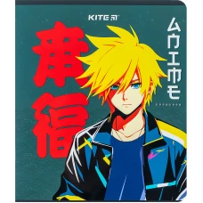 Зошит 24 арк., клітинка, софт тач + УФ лак, Kite Anime K24-238