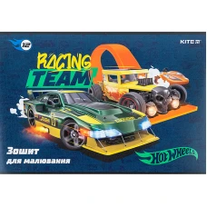 Зошит для малювання, 12 арк., скоба, гібр. лак + УФ лак, Hot Wheels HW24-241 Kite