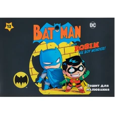 Зошит для малювання, 12 арк., скоба, софт тач + УФ лак, DC Comics DC24-241 Kite
