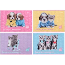 Зошит для малювання, 12 арк., скоба, софт тач + УФ лак, Studio Pets SP24-241 Kite