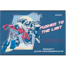 Зошит для малювання, 12 арк., скоба, софт тач + УФ лак, Transformers TF24-241 Kite