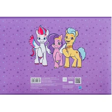 Зошит для малювання, 12 арк., скоба, УФ лак + глітер, My Little Pony LP24-241 Kite
