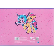 Зошит для малювання, 12 арк., скоба, УФ лак + глітер, My Little Pony LP24-241 Kite