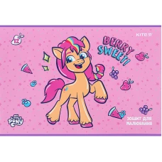 Зошит для малювання, 12 арк., скоба, УФ лак + глітер, My Little Pony LP24-241 Kite