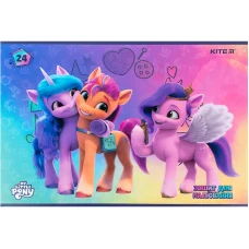 Зошит для малювання, 24 арк., скоба, УФ лак + глітер, My Little Pony LP24-242 Kite