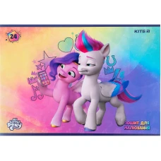 Зошит для малювання, 24 арк., скоба, УФ лак + глітер, My Little Pony LP24-242 Kite