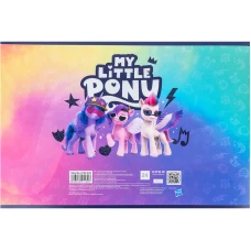 Зошит для малювання, 24 арк., скоба, УФ лак + глітер, My Little Pony LP24-242 Kite