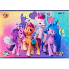 Зошит для малювання, 24 арк., скоба, УФ лак + глітер, My Little Pony LP24-242 Kite