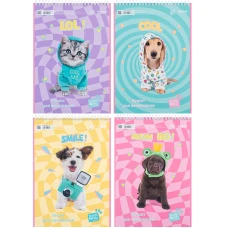 Зошит для малювання, 30 арк., спір., софт тач + УФ лак, Studio Pets SP24-243 Kite