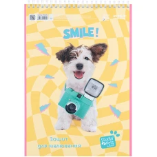 Зошит для малювання, 30 арк., спір., софт тач + УФ лак, Studio Pets SP24-243 Kite