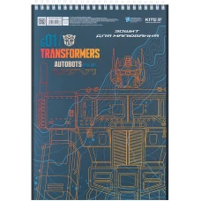 Зошит для малювання, 30 арк., спір., софт тач + УФ лак, Transformers TF24-243 Kite