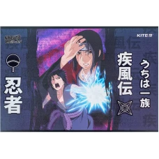 Зошит для малювання, 12 арк., скоба, гібр. лак + УФ лак, Naruto NR24-241 Kite