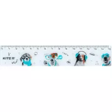 Лінійка пластикова, 15см. Dogs K24-090-1 Kite