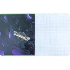 Зошит 18 арк., клітинка, софт тач + УФ лак, Rick and Morty RM24-236 Kite