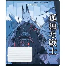 Зошит 18 арк., лінія, софт-тач + УФ лак, Kite Anime K24-237