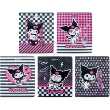 Зошит 24 арк., клітинка, софт тач + УФ лак, Kuromi HK24-238 Kite