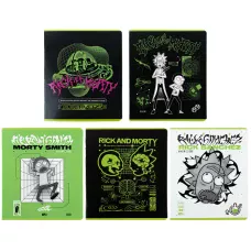 Зошит 48 арк., клітинка, гібр. лак + УФ лак, Rick and Morty RM24-259 Kite