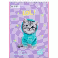 Зошит для малювання, 30 арк., спір., софт тач + УФ лак, Studio Pets SP24-243 Kite