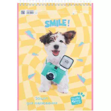 Зошит для малювання, 30 арк., спір., софт тач + УФ лак, Studio Pets SP24-243 Kite