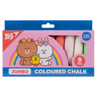 Крейда кольорова Jumbo, 9 шт., 