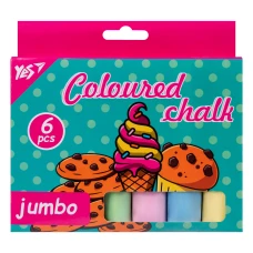 Крейда кольорова Jumbo, 6 шт., 