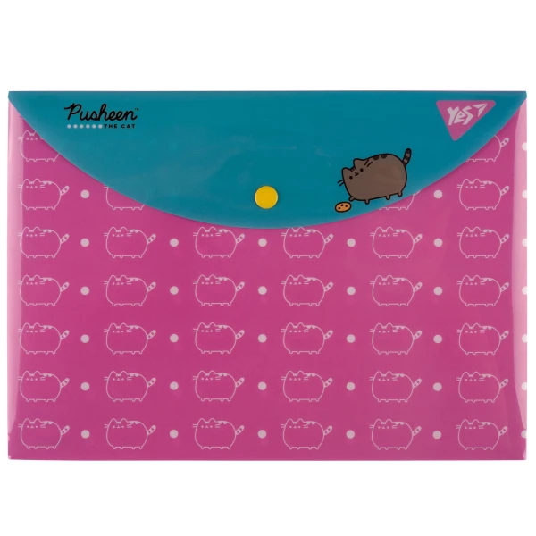 Папка-конверт YES B5 на кнопці "Pusheen" 492226