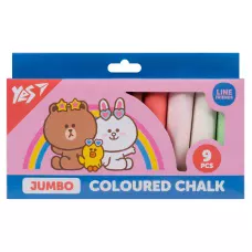 Крейда кольорова Jumbo, 9 шт., 