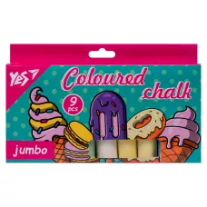 Крейда кольорова Jumbo, 9 шт., 