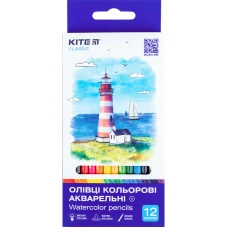 Олівці кольорові акварельні, 12 шт. Kite Classic, K-1049