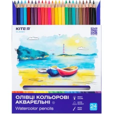 Олівці кольорові акварельні, 24 шт. Kite Classic, K-1050