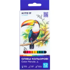 Олівці кольорові тригранні, 12 шт. Kite Classic, K-053