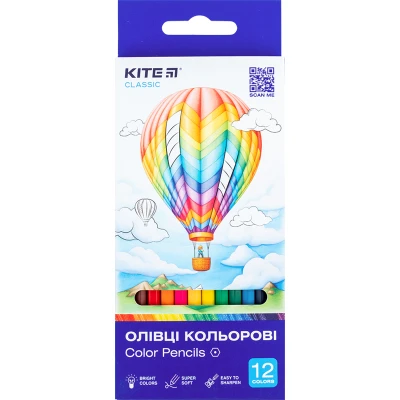 Олівці кольорові, 12 шт. Kite Classic, K-051