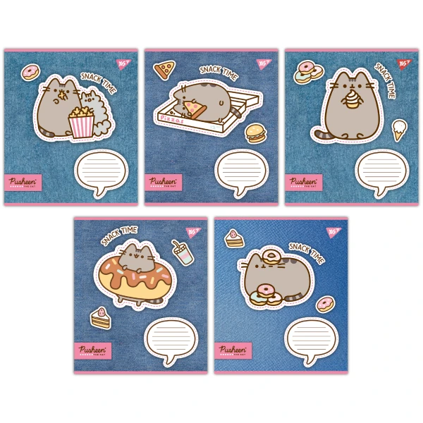 Зошит А5/12 арк кліт YES Pusheen. Snack time, 767197