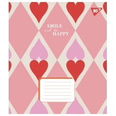 Зошит А5/18 арк кліт YES Smile and be happy, 767247