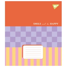 Зошит А5/18 арк кліт YES Smile and be happy, 767247