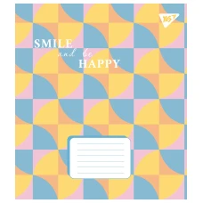 Зошит А5/24 арк кліт YES Smile and be happy, 767292
