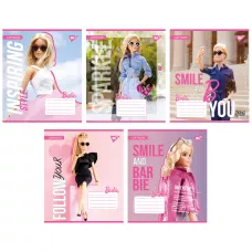Зошит А5/12 арк кліт YES Barbie, 767192