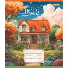 Зошит А5/18 арк кліт 1В House colorful, 766958