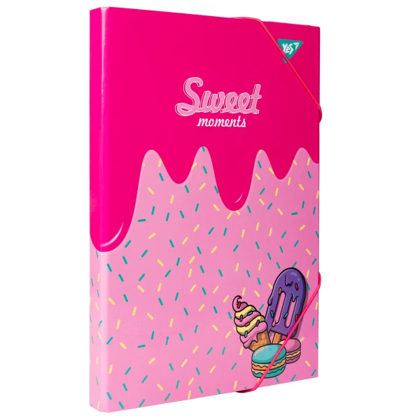 Папка для праці картона на резинці A4, "Sweet Cream" 500237 YES