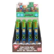 Ручка кулькова YES "Minecraft" 0,7 мм, автоматична, 6 кольорів, 712244