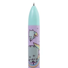 Ручка кулькова YES "Pusheen" 0,7 мм, автоматична, 6 кольорів, 412246