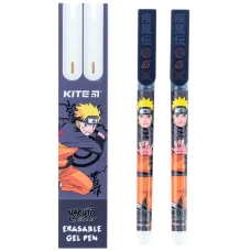 Ручка гелева "пиши-стирай", синя, 2 шт. у пеналі, Naruto NR24-069 Kite