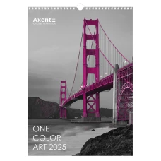 Календар настінний А3 2025 р., One color art 8804-25-2-A